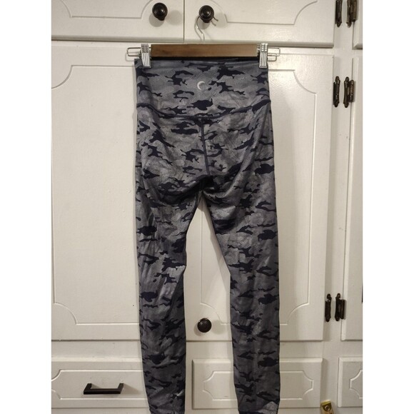 Zyia Active Womens Blue Gray Camo Soft Mid Rise Leggings Size 4 - Picture 6 of 6